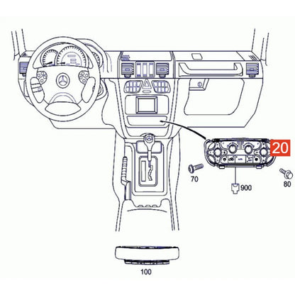 Front Heater Climate Control Switch for Mercedes W463 G-Class (2013–2018)