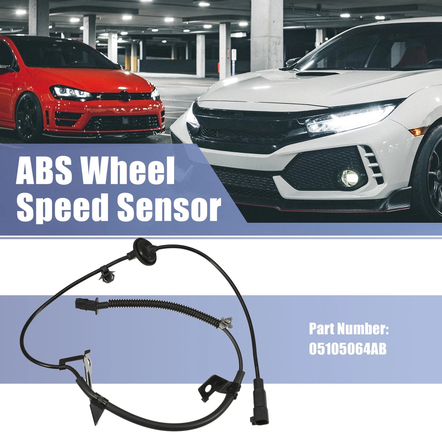Rear Right ABS Wheel Speed Sensor for Dodge Caliber (2007–2008) No. 05105064AB