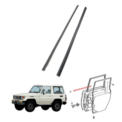Set of 2 Door Glass Outer Weatherstrips for Toyota Land Cruiser (FZJ76, GRJ79, HZJ76, VDJ79)