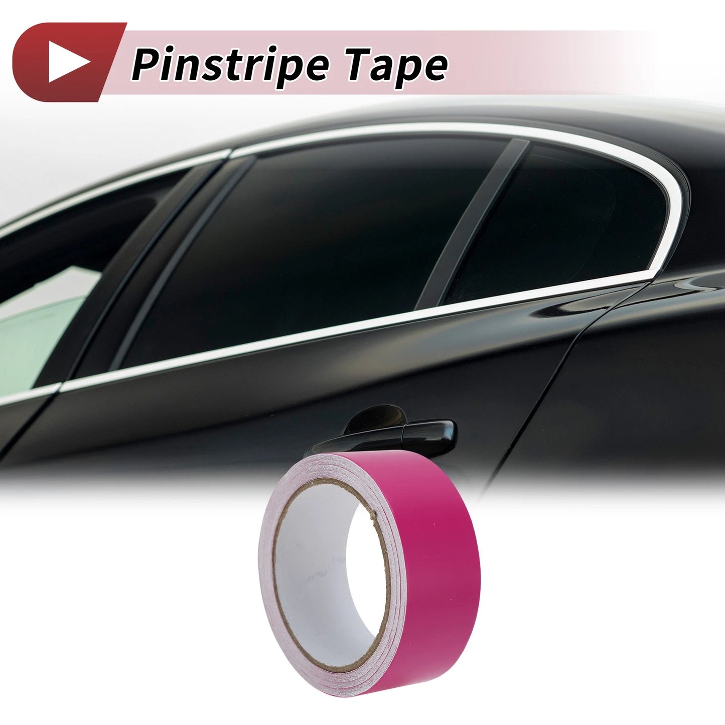 Pinstripe Tape 50mm x 10m for Car Motorcycle Boat Matte Rose Red