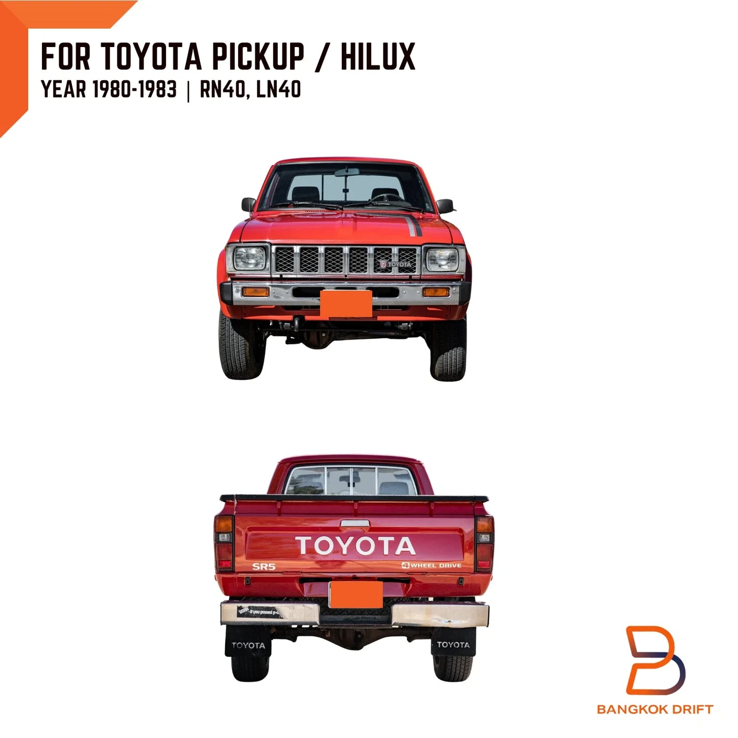 Tail Lamp Side Marker Light for Toyota Hilux RN40 LN40 (1980-1983)