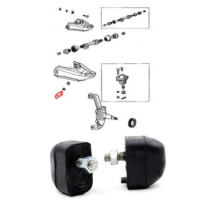 Set of 2 Front Spring Bumpers for Toyota Hilux (1972–1978)