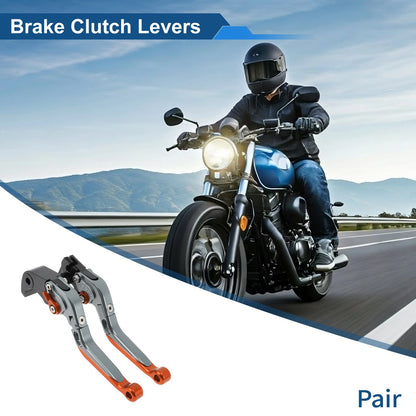 Brake Clutch Levers for Yamaha YZF-R7 (2021–2025) Titanium Orange End 1 Pair