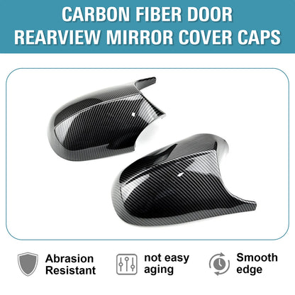 Carbon Fiber M3 Style Mirror Cover Caps for BMW E90 E92 E93 (2007–2013)