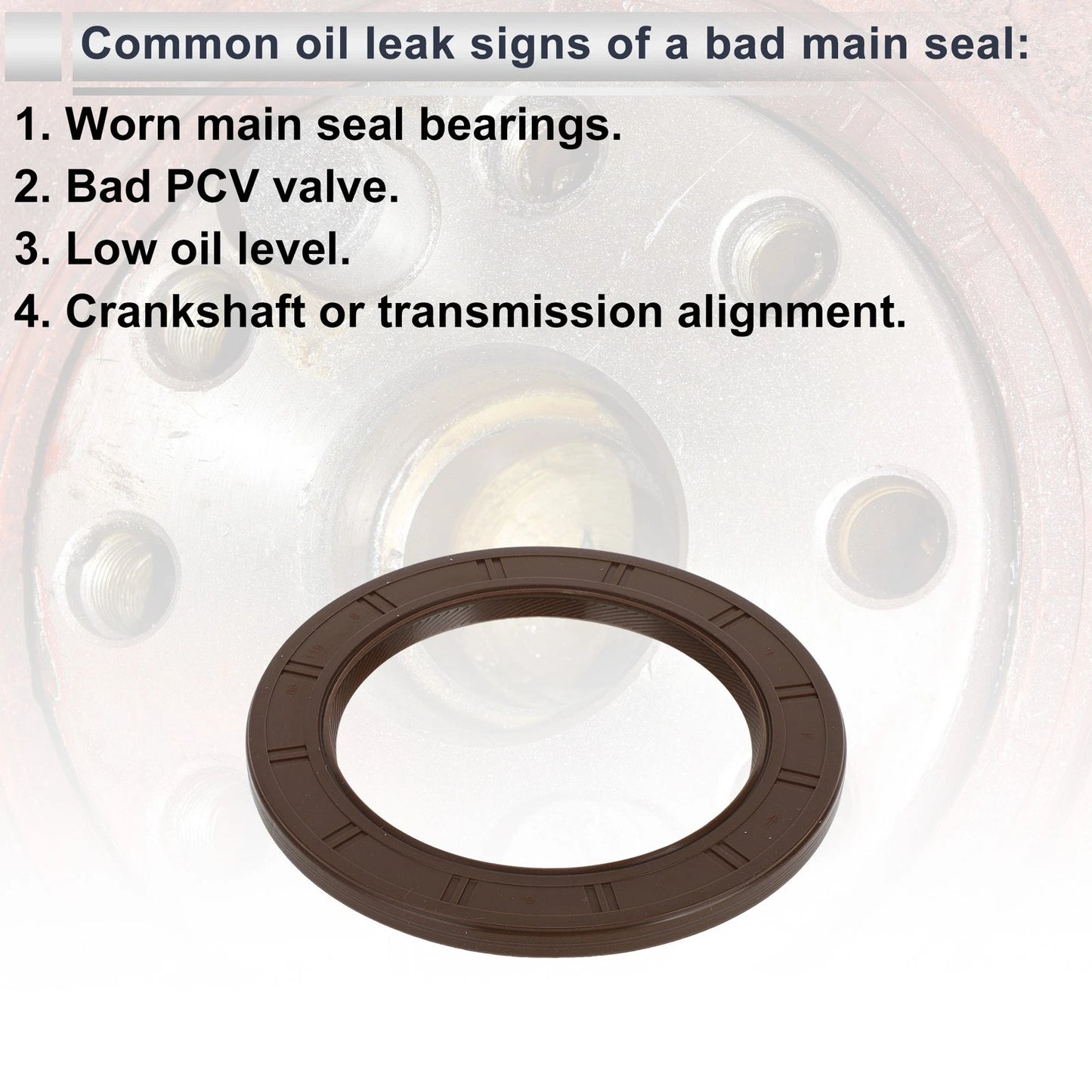 1 Pc Rear Crankshaft Oil Seal for Hyundai Elantra, Kia Soul (2011–2020) No. 21443-2E000