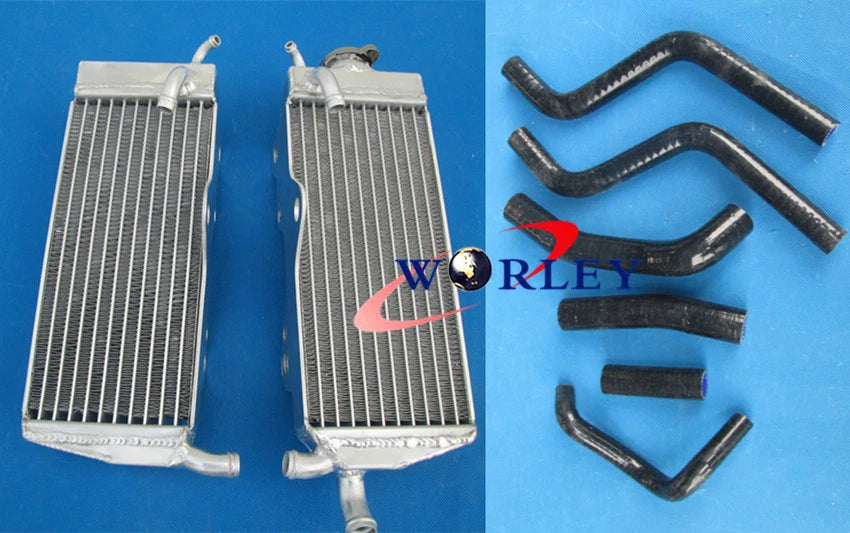 Aluminum Radiator with Blue Hoses for Honda CR250R (1988–1989)