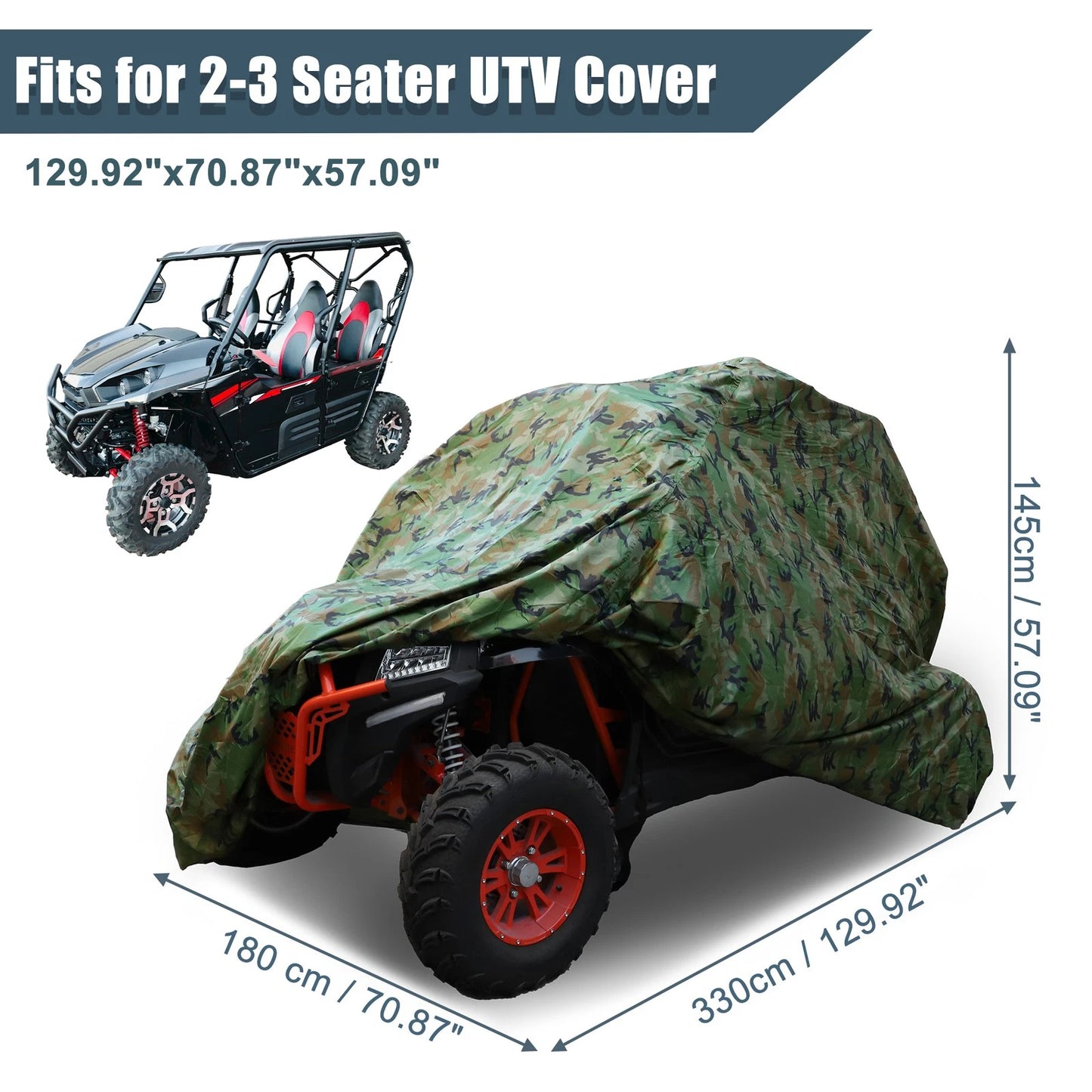 Waterproof UTV Cover for Polaris RZR, Ranger (Camouflage)