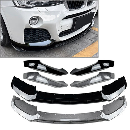 Bumper Lip Spoiler Splitter for BMW X3 F25 X4 F26 M Sport (2014-2018)