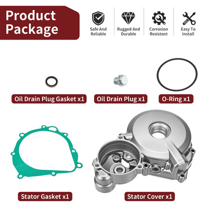 Crankcase Stator Cover & Gasket for Suzuki Quadsport Z400 (2003–2008)