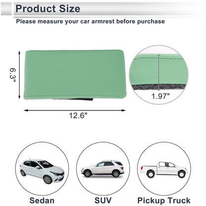 Center Console Cover for Car (12.6"x6.3"x1.97", Light Green)