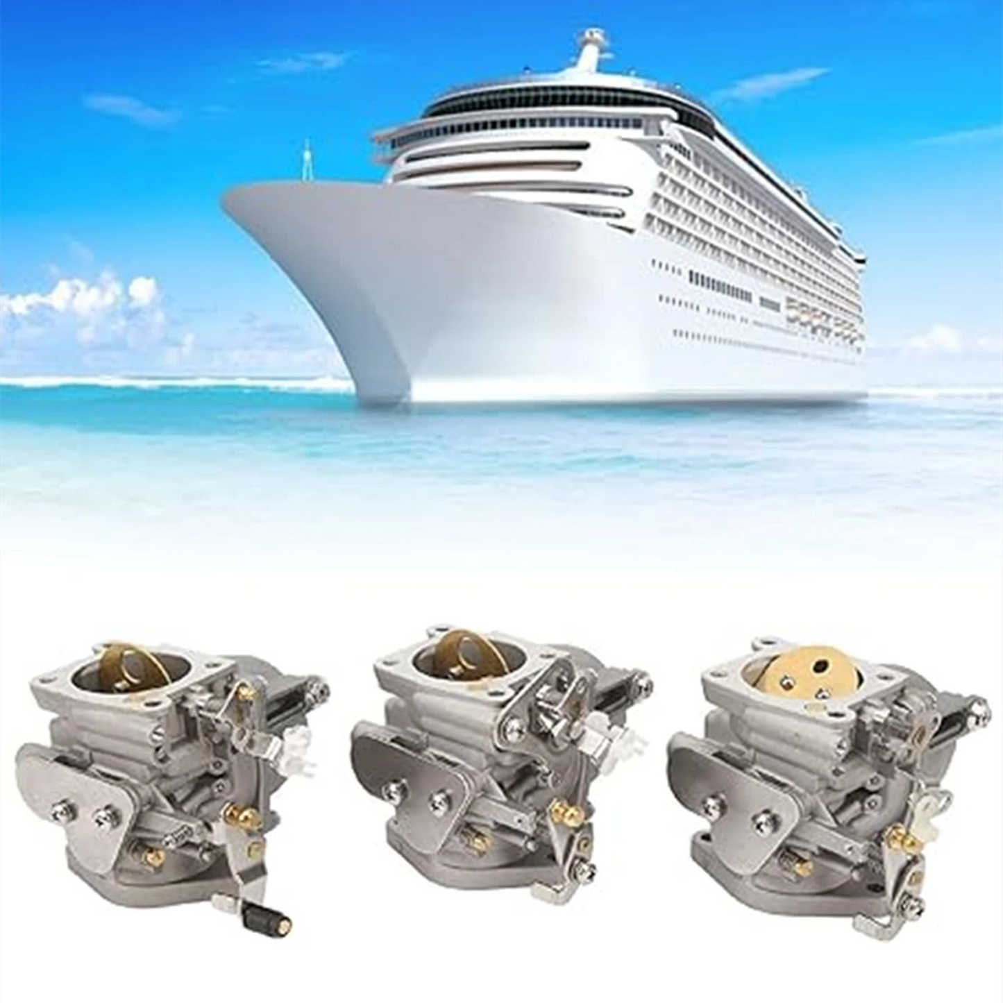 3X Carburetor for Yamaha 2-Stroke Outboard Engine (Year Range Not Specified)