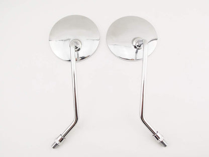 Chrome Round Rear View Mirrors for Yamaha RD250LC (1980–1983)