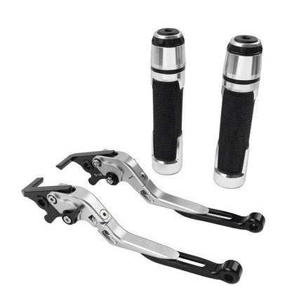 Silver Extendable Brake Clutch Levers Grip Set for Yamaha TMAX 500 530