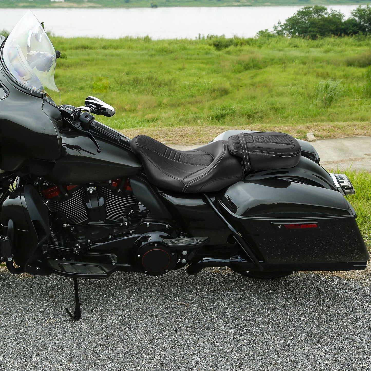 Gel Driver & Passenger Seat Cushion for Harley Touring Glide (2009-2023)