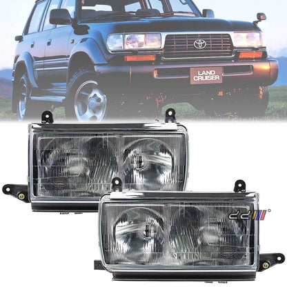 1 Pair Headlight for Toyota Land Cruiser 80 (1990-1994)