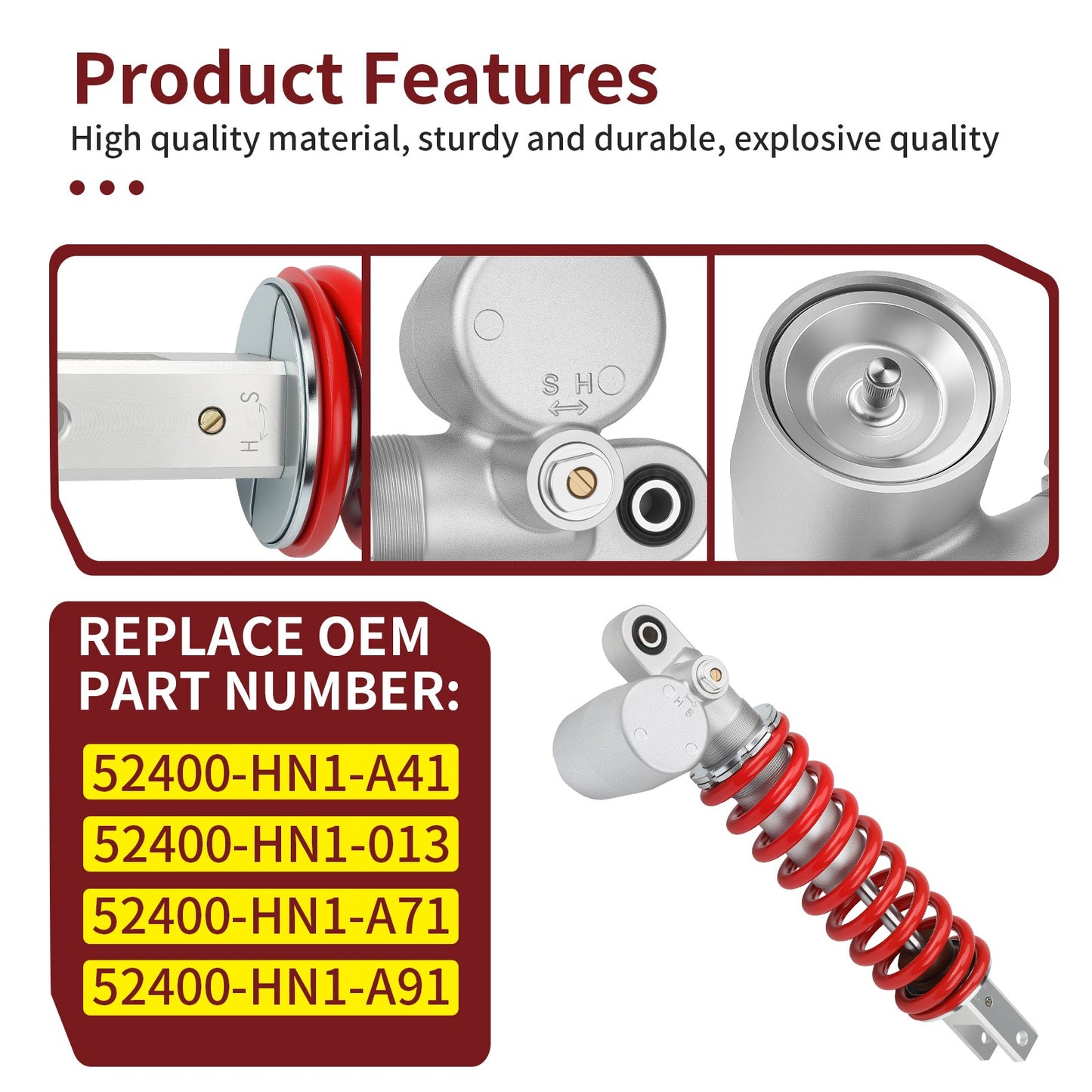 Rear Shock Absorber for Honda TRX400X (2009–2014)