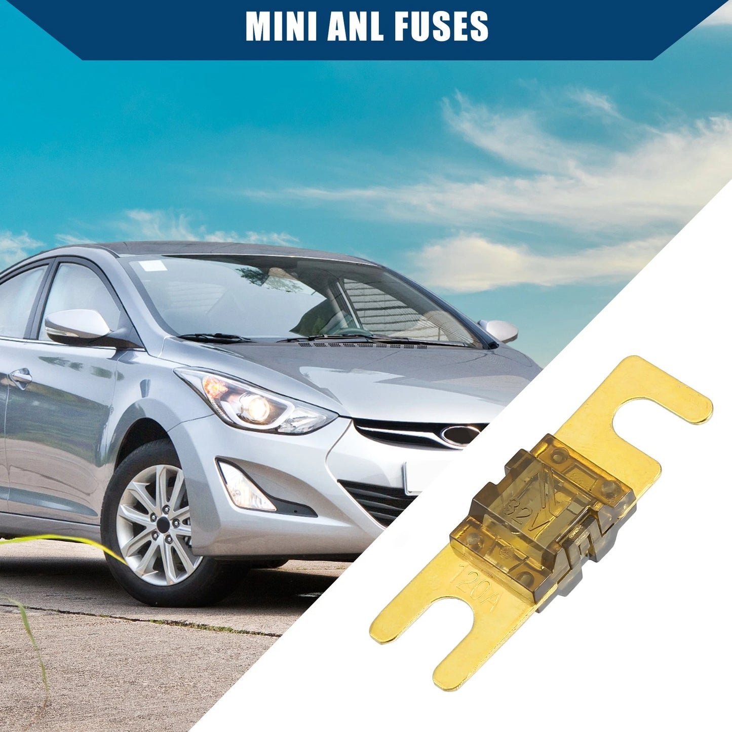 5 Pcs Mini ANL Fuses 120A for Car Motorcycle (Universal)