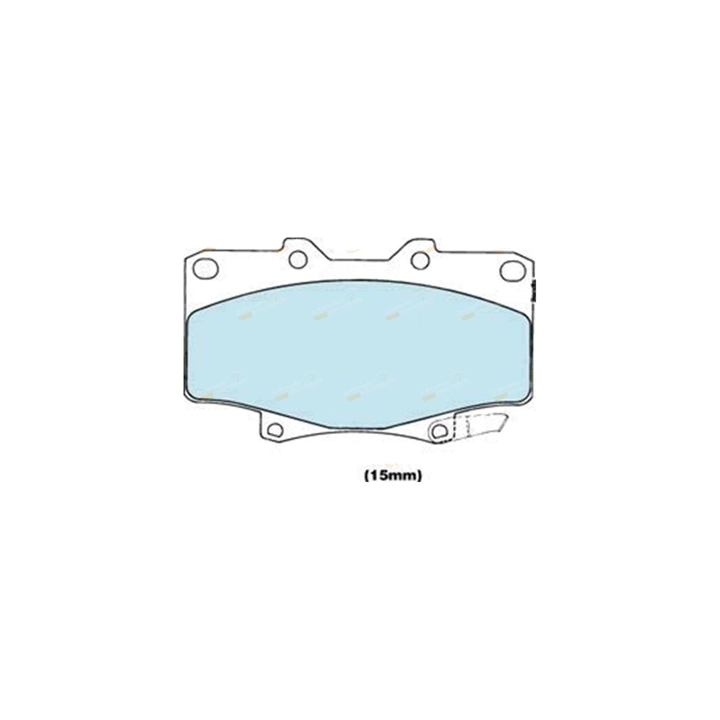 Set of 4 Bendix Front Disc Brake Pads for Toyota Landcruiser 80 Series (1990–1998)