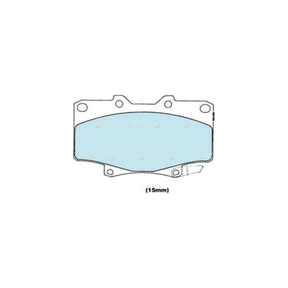 Set of 4 Bendix Front Disc Brake Pads for Toyota Landcruiser 80 Series (1990–1998)