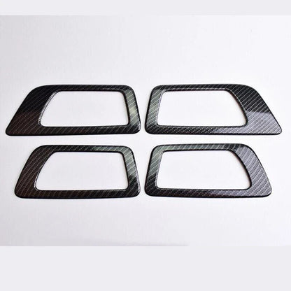 4x Carbon Fiber Inner Door Bowl Cover Trim for Toyota Highlander (2017–2019)