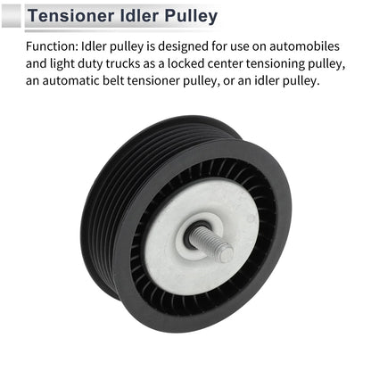 Drive Belt Idler Pulley for Mercedes-Benz M-Class (2005-2011) 1 x Black