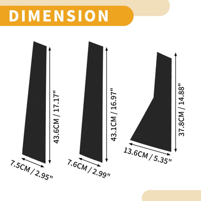 6 Pcs Door Pillar Window Trim for Honda CR-V (2011–2016) Black