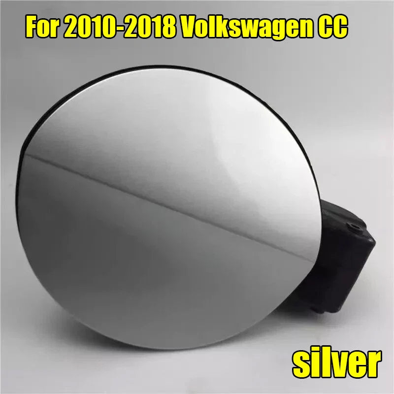 Silver Fuel Filler Door Tank Lid Gas Cap Cover for Volkswagen CC (2010–2018)