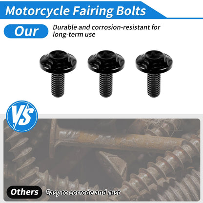 Windshield Bolts for Harley Street Glide FLHX (2006–2013) Titanium Black
