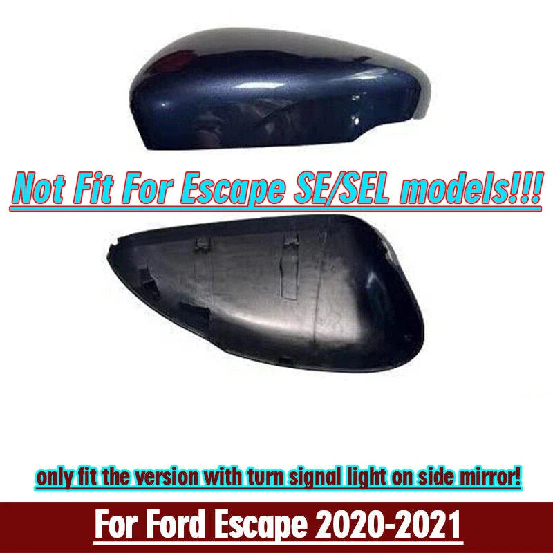 Right Blue With Turn Signal Hole Side Mirror Cover for Ford Escape (2020-2021)