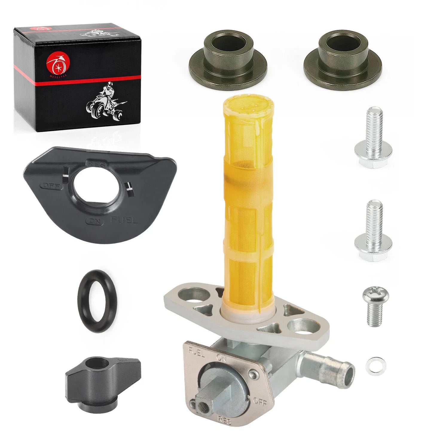 Fuel Valve Petcock Lever Fuel Mark Plate for Honda TRX450ER (2008–2014)