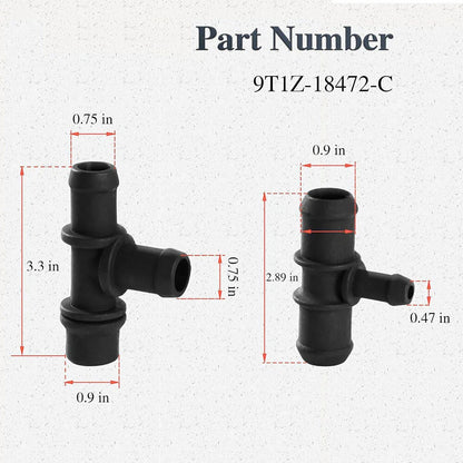 HVAC Heater Hose Tee Connector for 2010-2013 Ford Transit Connect (2010-2013)