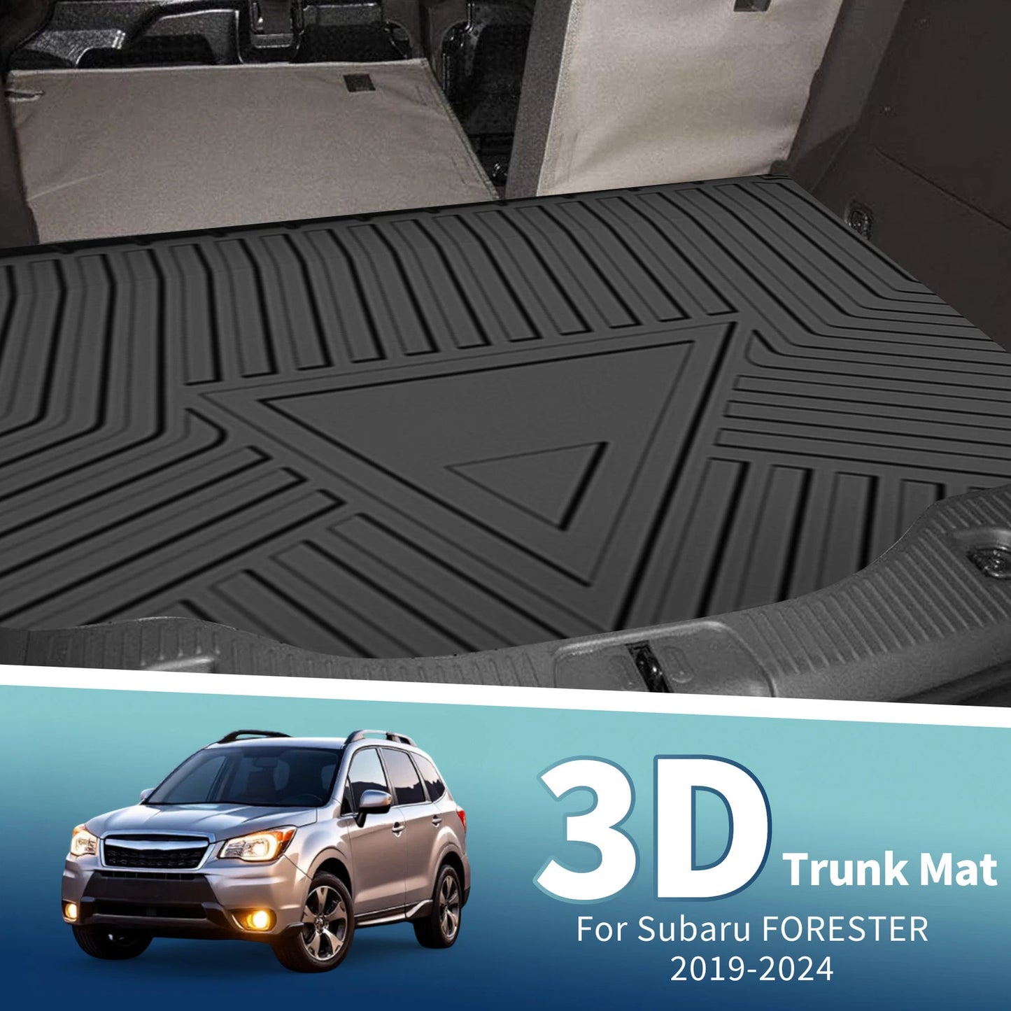 Flat Face Cargo Liner Rear Trunk Mat for Subaru Forester (2019–2024) TPE