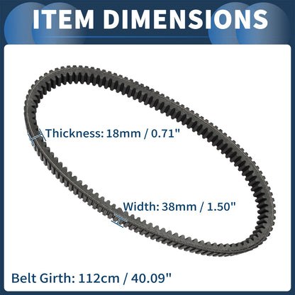 Drive Belt V-Belt No. 3211186 for Polaris RZR PRO XP/Turbo (2020–2023)