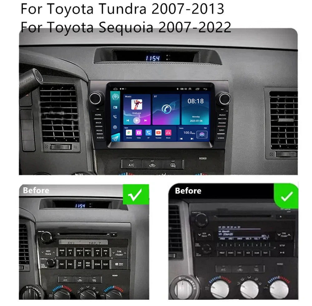 9'' Car Stereo Radio GPS WIFI 4G for Toyota Tundra, Sequoia (2007-2022)