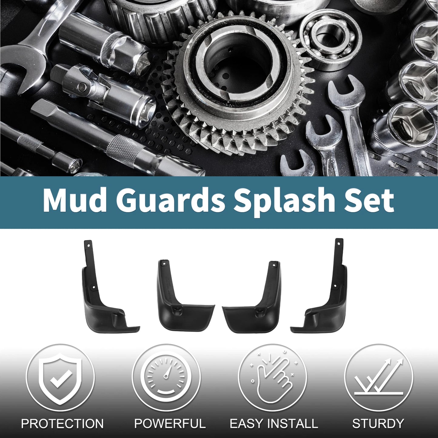 Set of 4 Mud Flaps Splash Guards for Toyota Ractis (2012–2018)