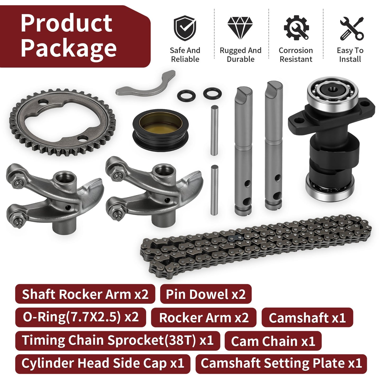Camshaft & Rocker Arm Kit for Honda TRX300EX Sportrax 300 (1993–2009)