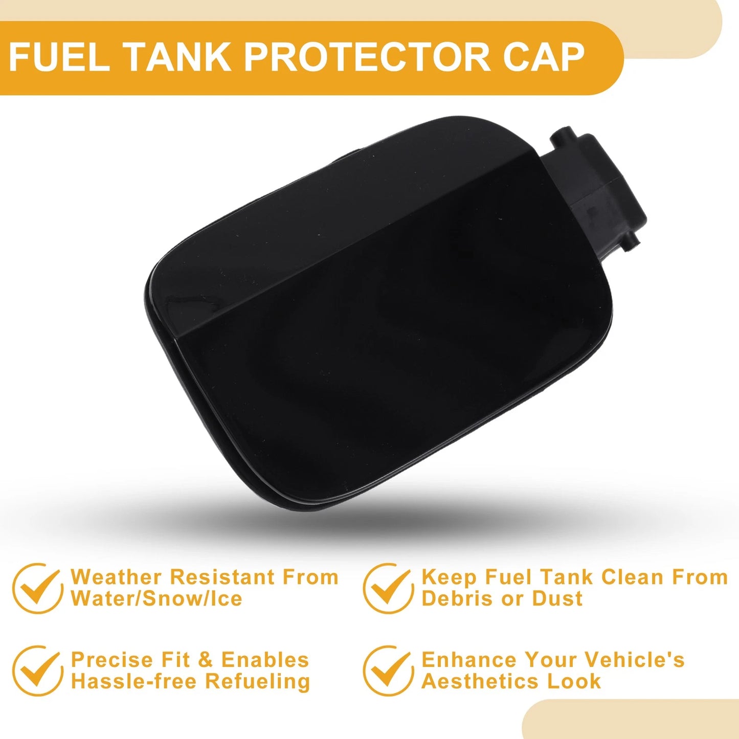 Fuel Tank Door Cap for Volkswagen Passat (2011–2018) Bolt Type No. 561809857 Black