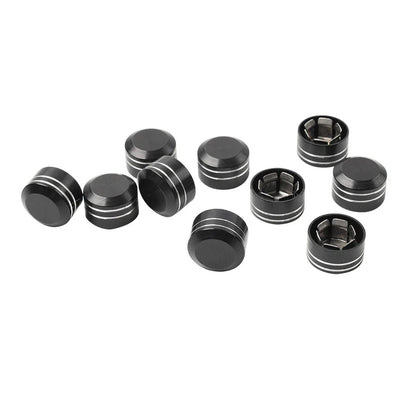 10 x CNC 11mm-14.6mm Engine Bolt Topper Caps for Harley Dyna Softail (2006-2023)