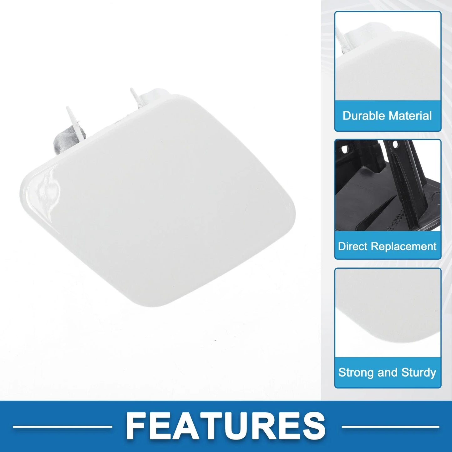 Front Right Bumper Headlight Washer Nozzle Cover Cap White for BMW 1 Series