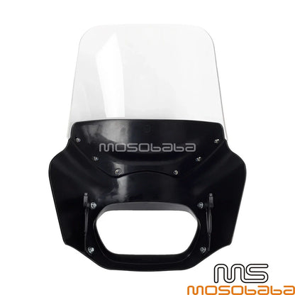 Headlight Fairing + Clear Windshield for Harley Softail Fat Bob (2018-2023)