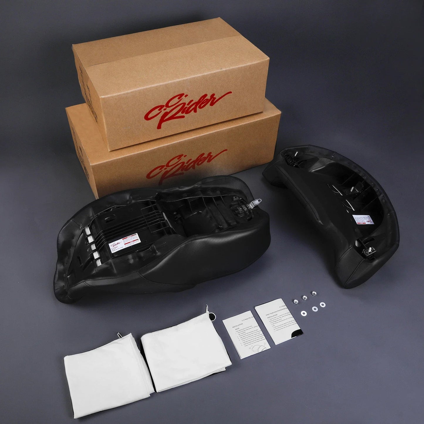 Black Gel Seat Backrest for Harley Electra Glide (2014-2023)