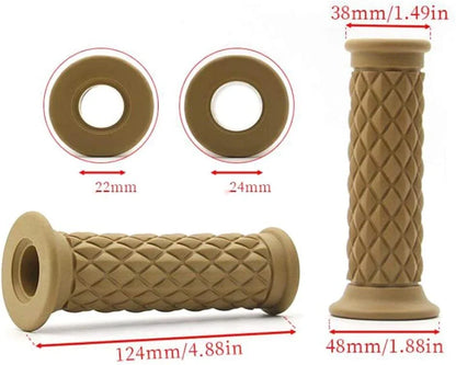 Rubber Hand Grips for Grey Black Motorcycle Motocross Dirtbike (AU)