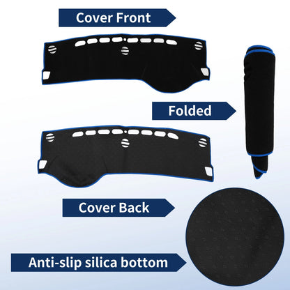 Dash Cover for Suzuki S-Cross MK3 (2022–2024) Polyester Black Blue Edge