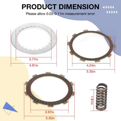Clutch Friction Steel Plates Kit for Honda Shadow Spirit 750 (2007–2014)