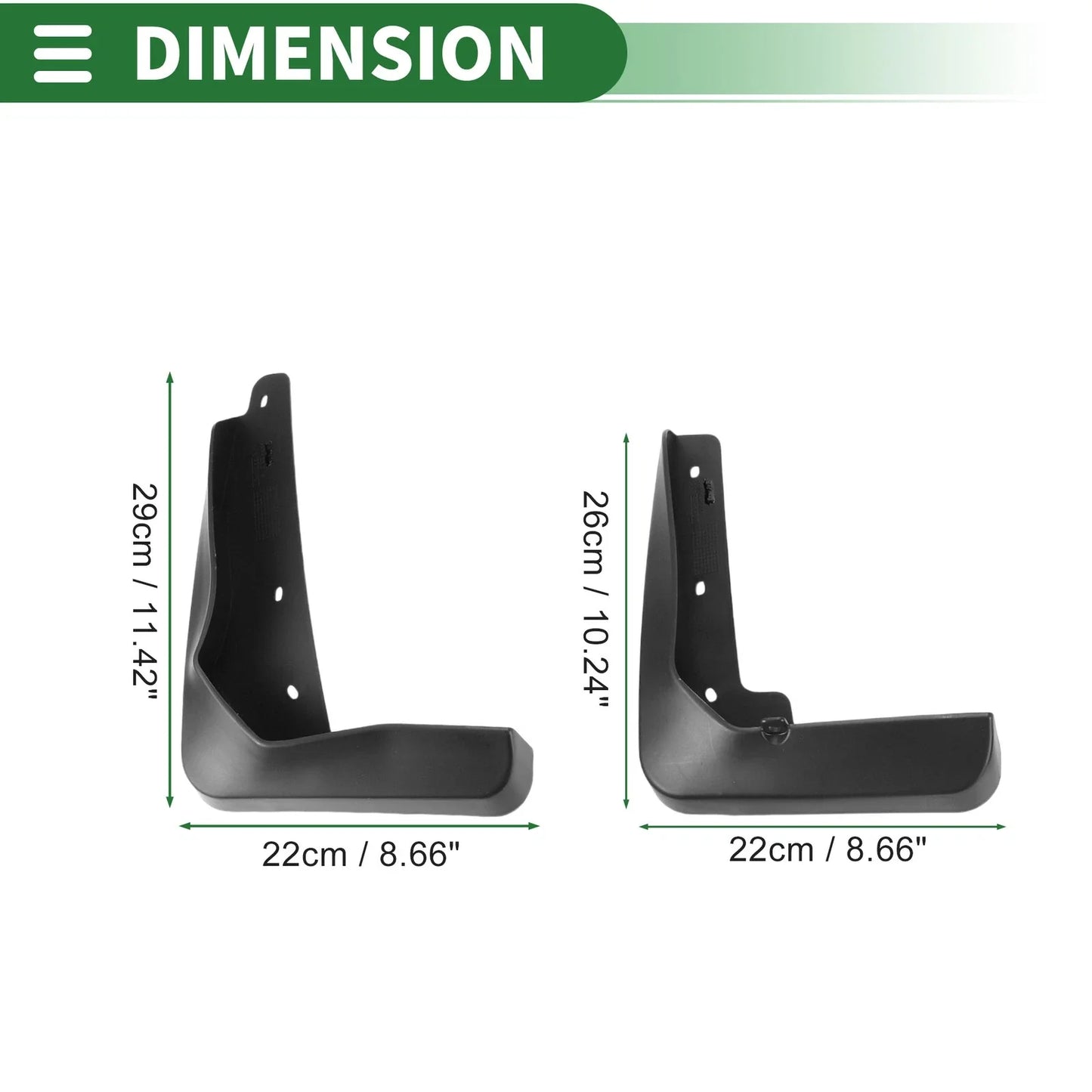 Mud Flaps Splash Guards 1 Set for Lexus GS (2012-2022)