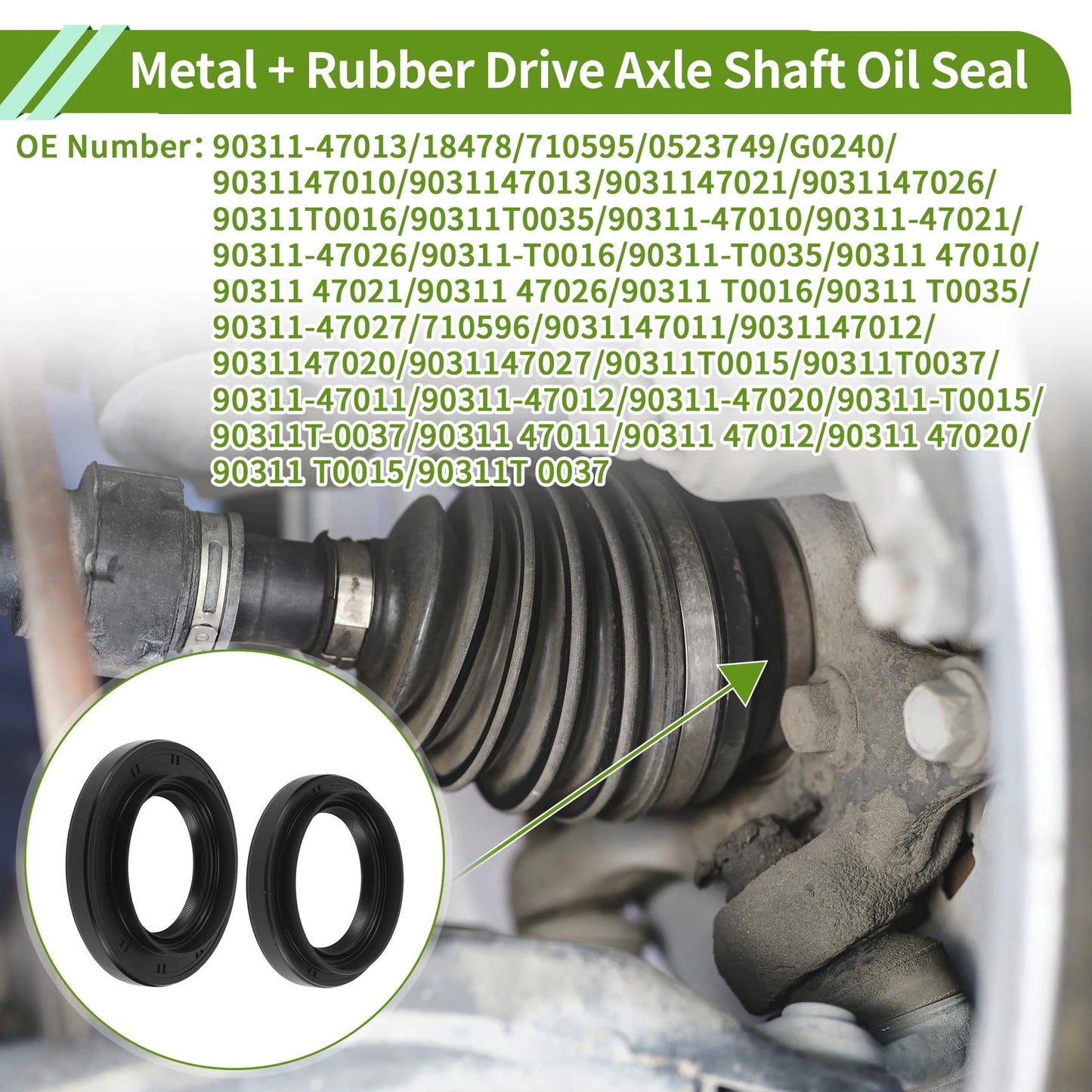 Drive Axle Shaft Oil Seal for Toyota 4Runner (1995–2019) No. 90311-47013