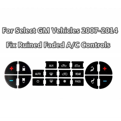 Set AC Dash Button Repair Kit Decal Stickers for Car