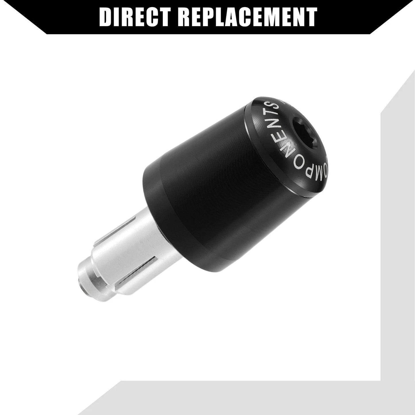 2 Pcs Handlebar End Plug 7/8" for Honda Motorcycle  Black