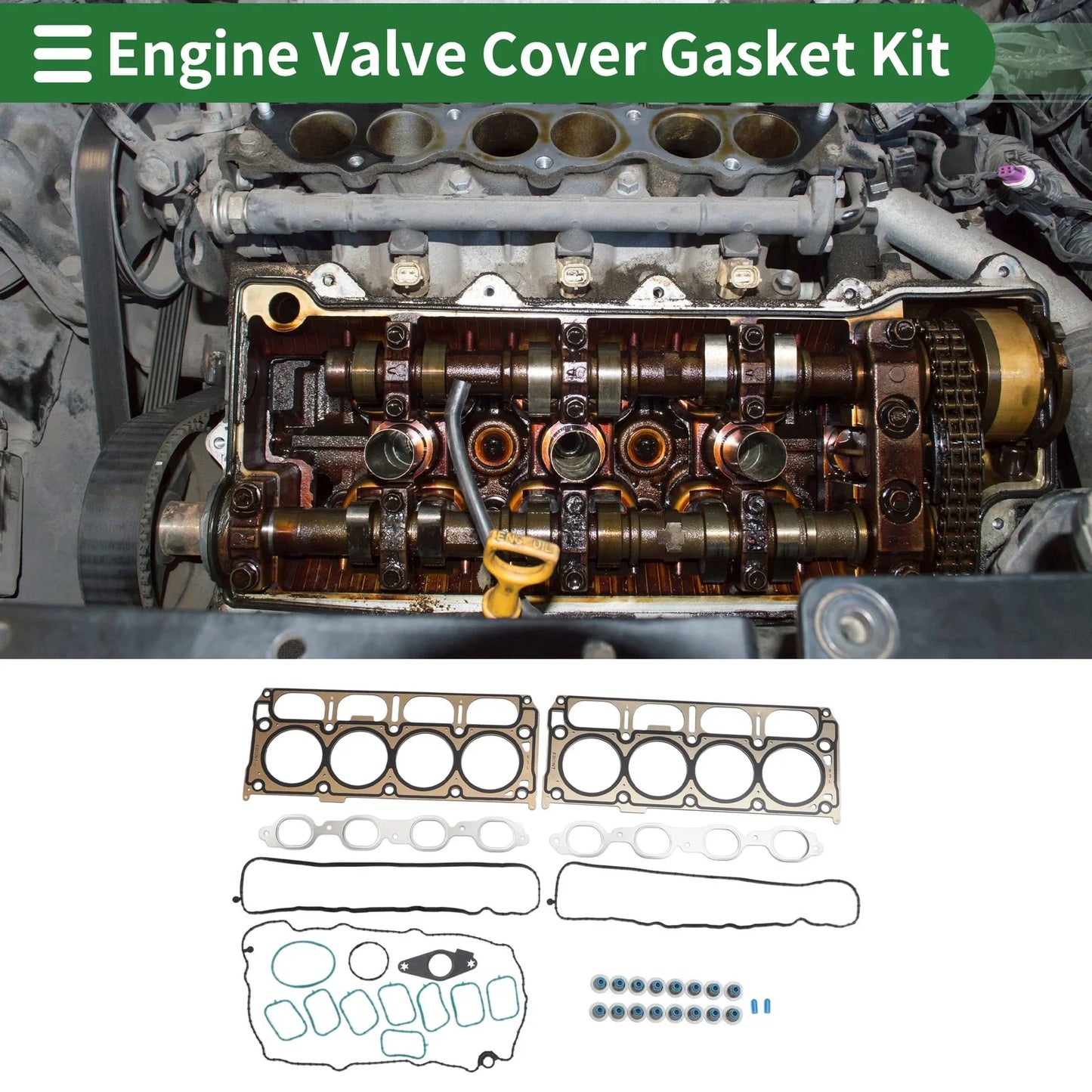 Engine Valve Cover Gasket Kit for Chevrolet Tahoe 5.3L (2015-2020) 1 Set