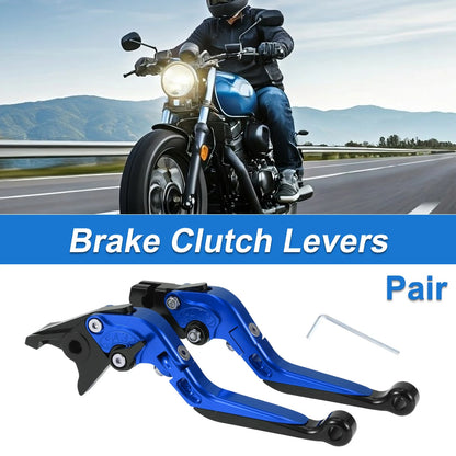 Adjustable Brake Clutch Levers for Yamaha YZF R1 (2002–2003) Blue Black